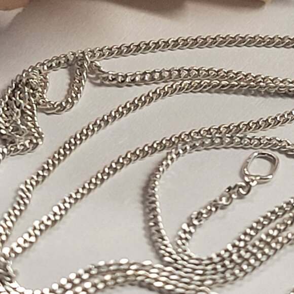 Mens 24 inch Sterling Silver Necklace, 925 Sterling Silver 24" Silver Chain - Picture 7 of 15